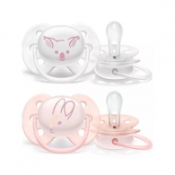 Philips Avent Ult Soft Chup Deco0-6m Girlx2