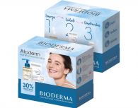 Bioderma Pack Atoderm Huile de douche 200 ml + Creme 200 ml + Stick lèvres 4 g com Desconto de 30%