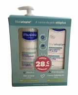 Mustela Pele Stelatopia Gel 500 ml + Creme Relipidante Preço Especial