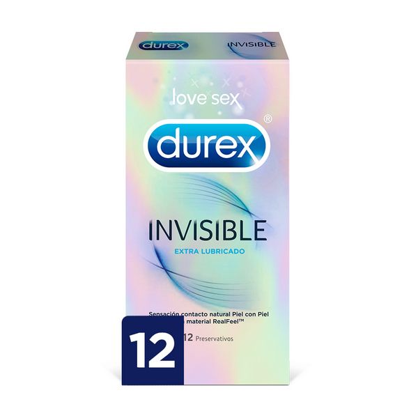 Durex Invisible Extra Lubrificados Preservativos X12